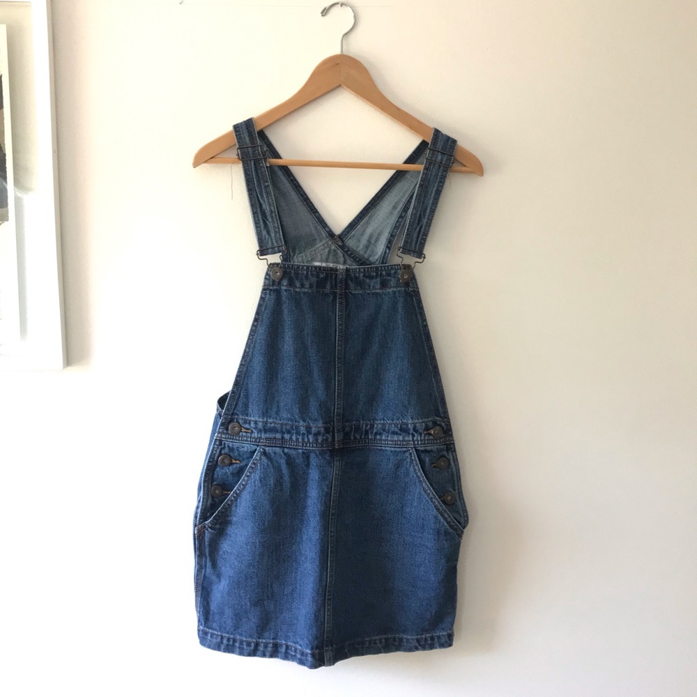 Free People denim pinafore dress